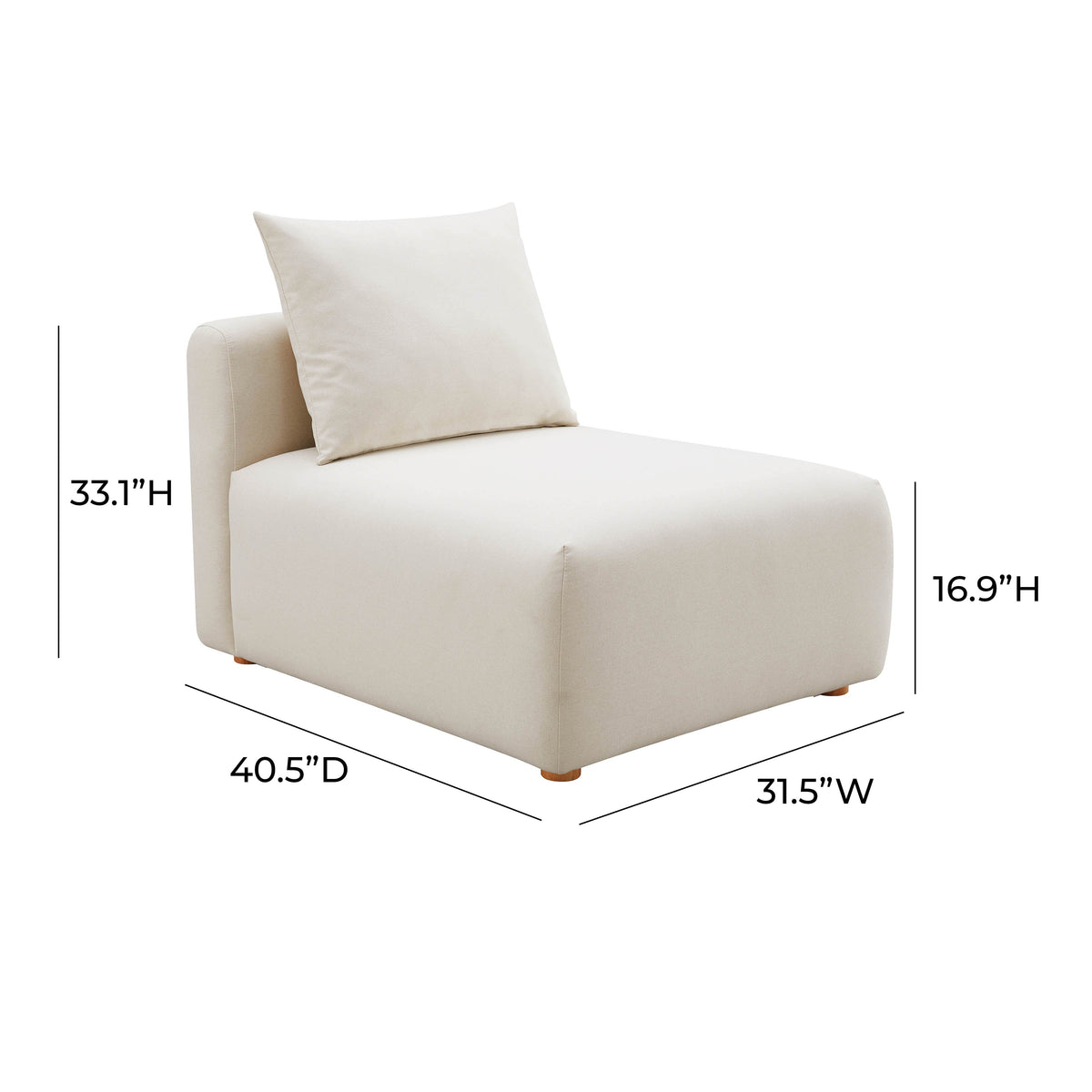 Hangover Modular Armless Chair - View 11
