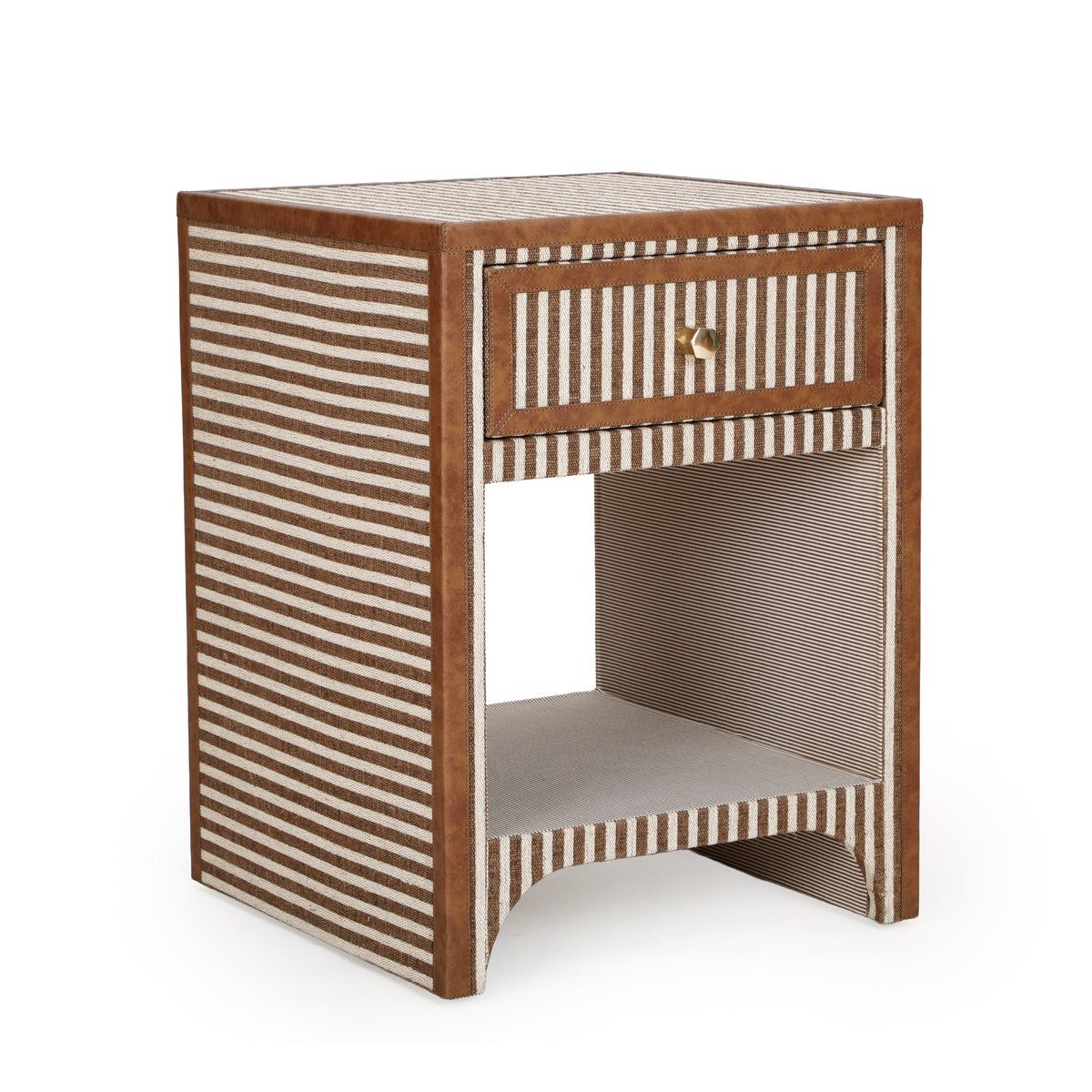 Kora 18" Cotton Jute 1-Drawer Contract-Grade Nightstand - View 4