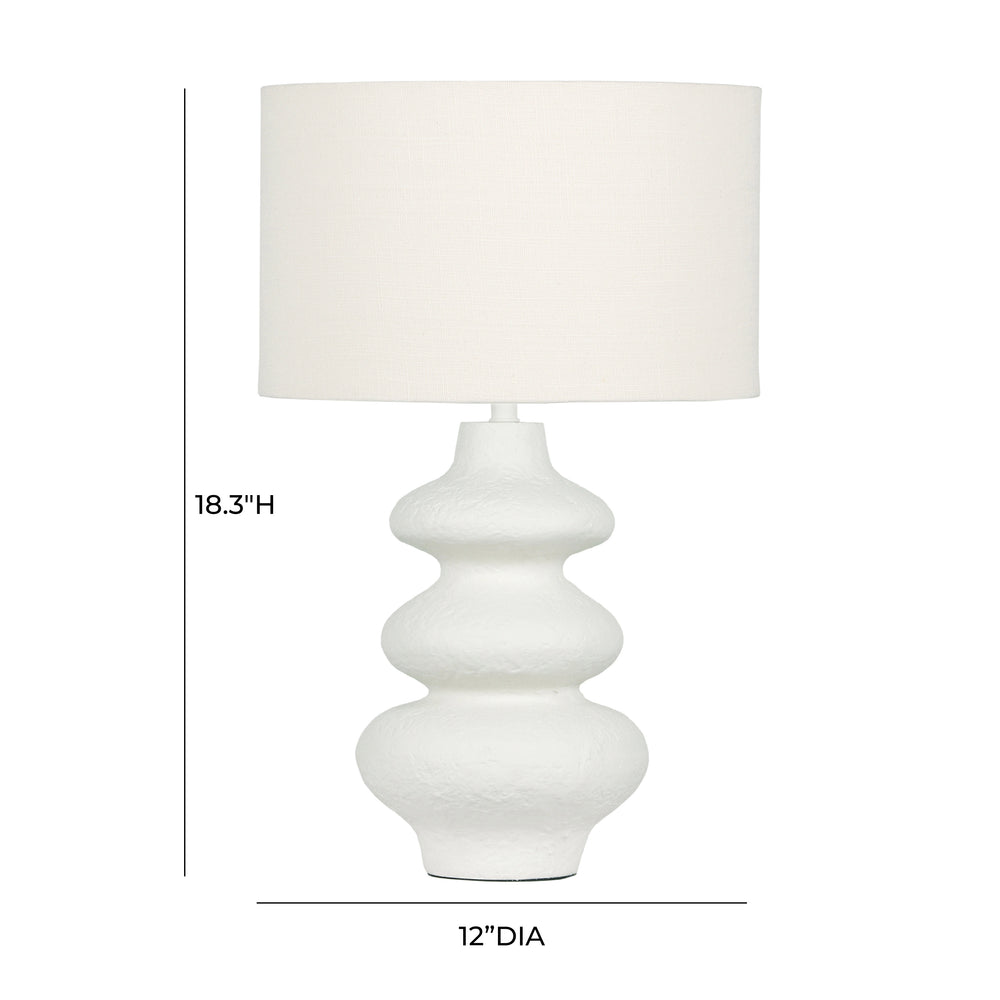 Riviera Cream Textured Table Lamp dimensions