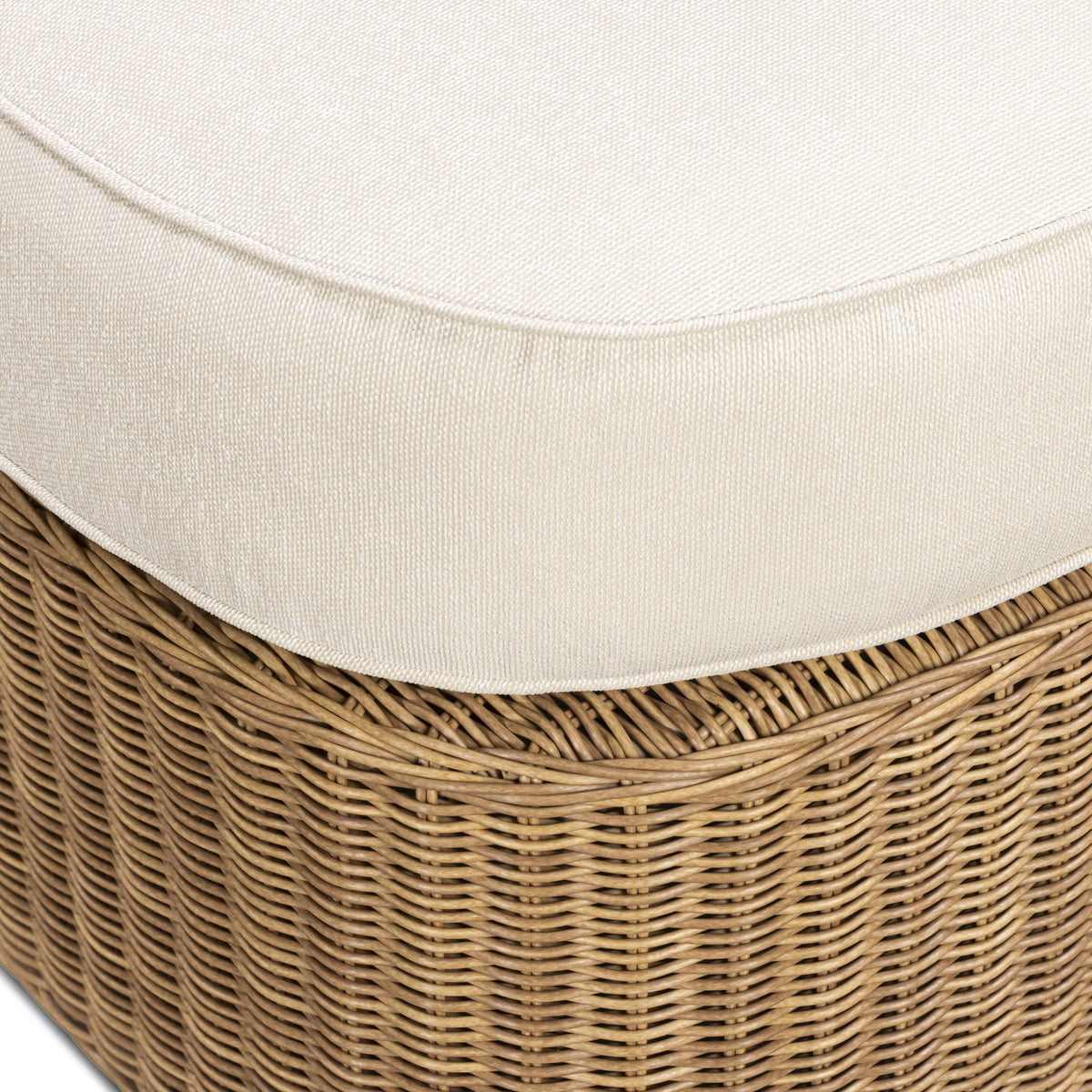 Axel Boucle Outdoor Ottoman - View 4