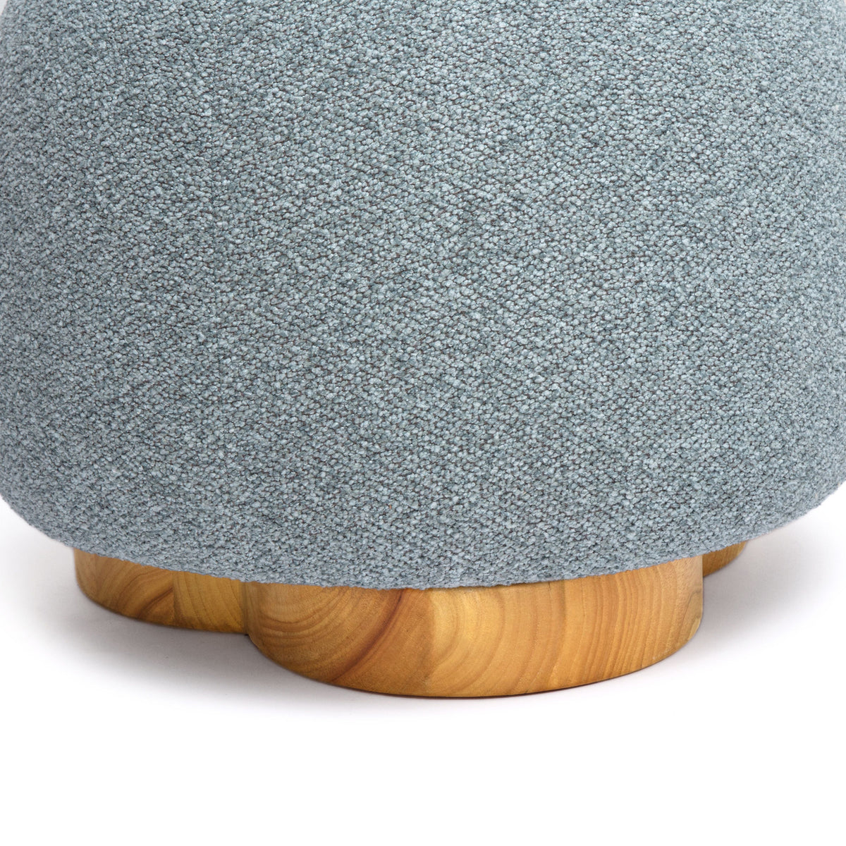 Oopa Swivel Ottoman showing rounded top edges and sturdy stance