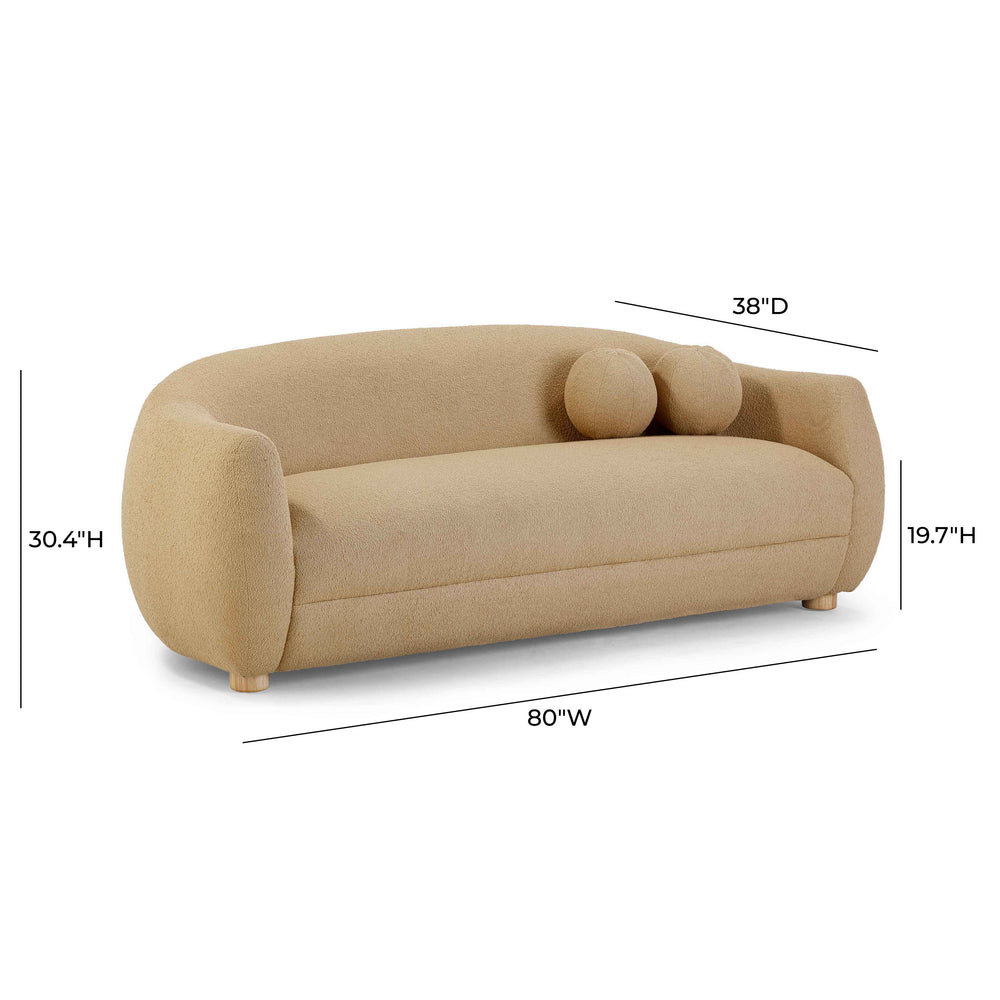 Judy 80" Boucle Sofa dimensions