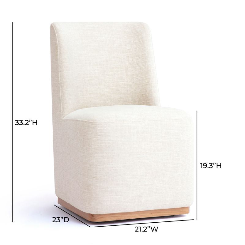 Melissa Performance Fabric Rolling Dining Chair - View 6