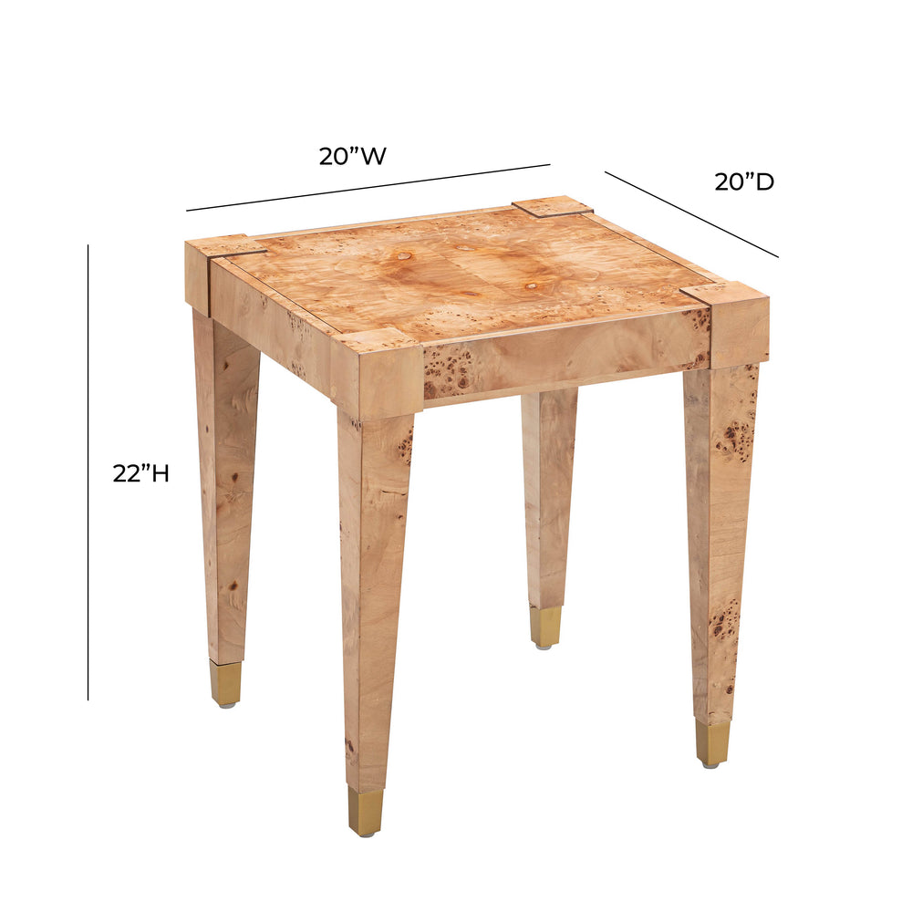 Brandyss Burl End Table dimensions