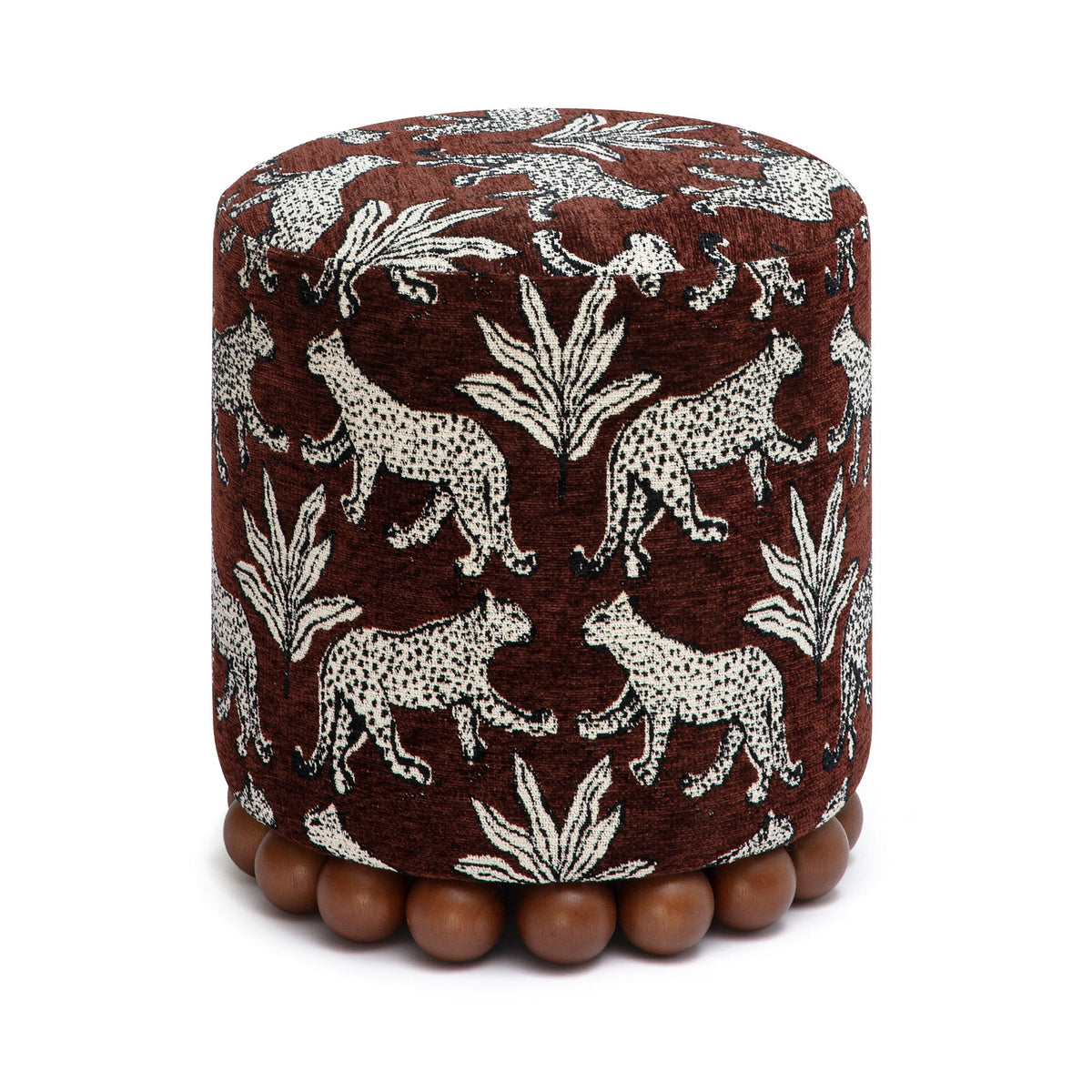 Dex ottoman top-down view displaying textured upholstery finish