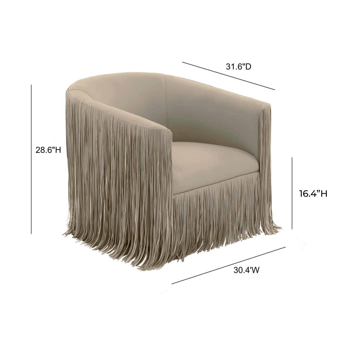Shag Me Performance Vegan Leather Swivel Accent Chair - View 32