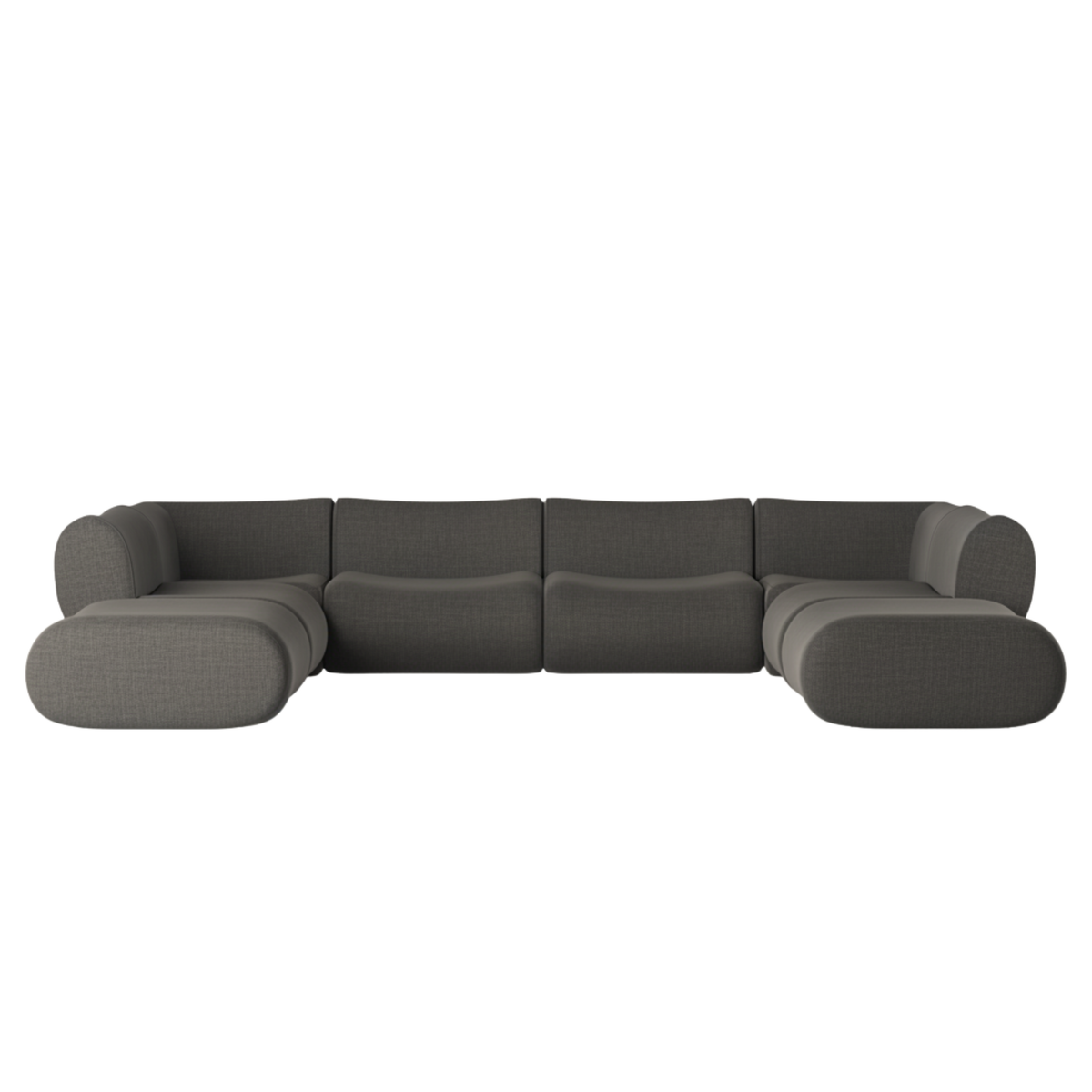 Zenith 8-Piece Contract-Grade Upcycled Fabric Modular U-Sectional - View 9