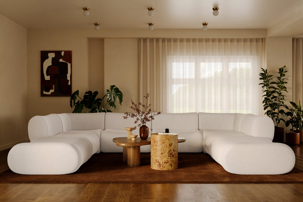 Zenith 8-Piece Contract-Grade Upcycled Fabric Modular U-Sectional - View 2