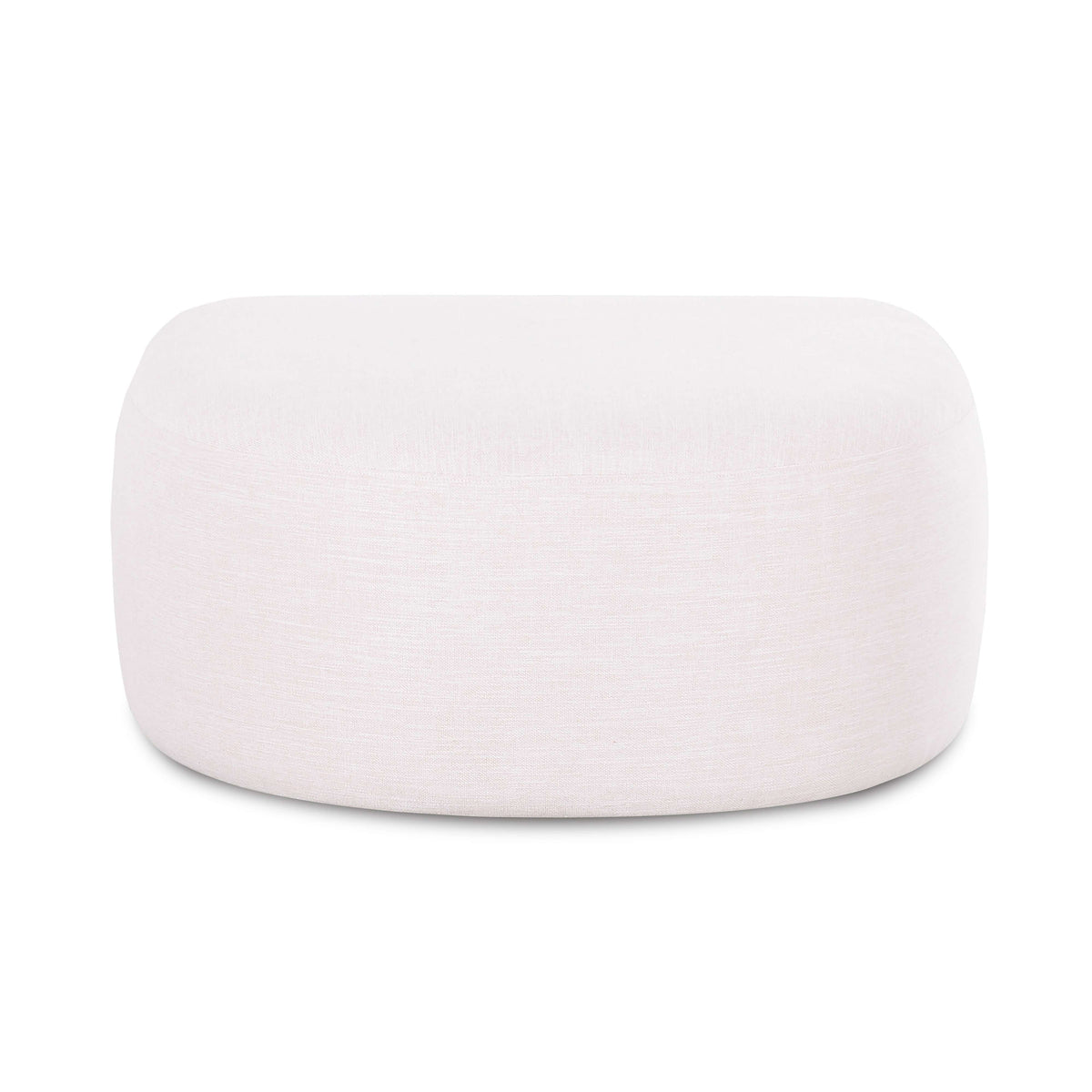 Close up detail of high resiliency foam cushioning on the Gorge ottoman