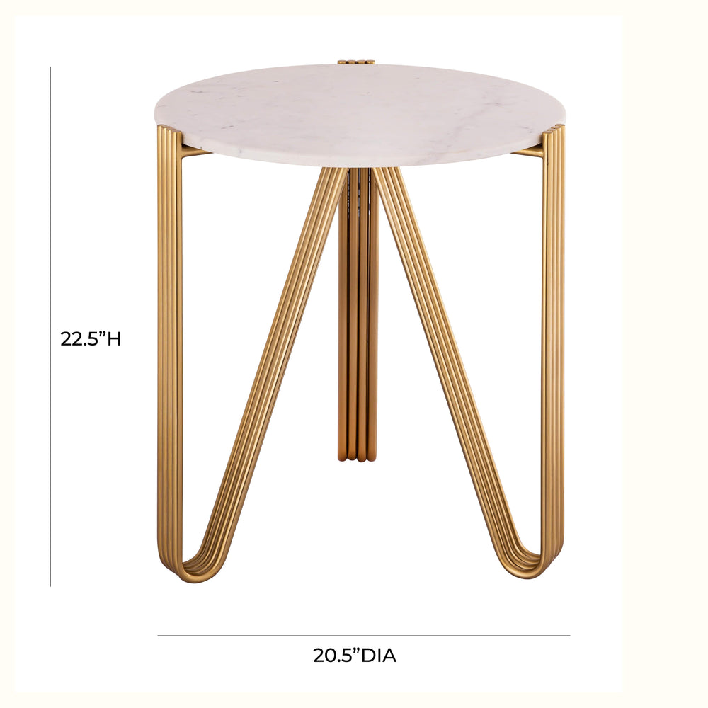 Aya Marble Side Table dimensions