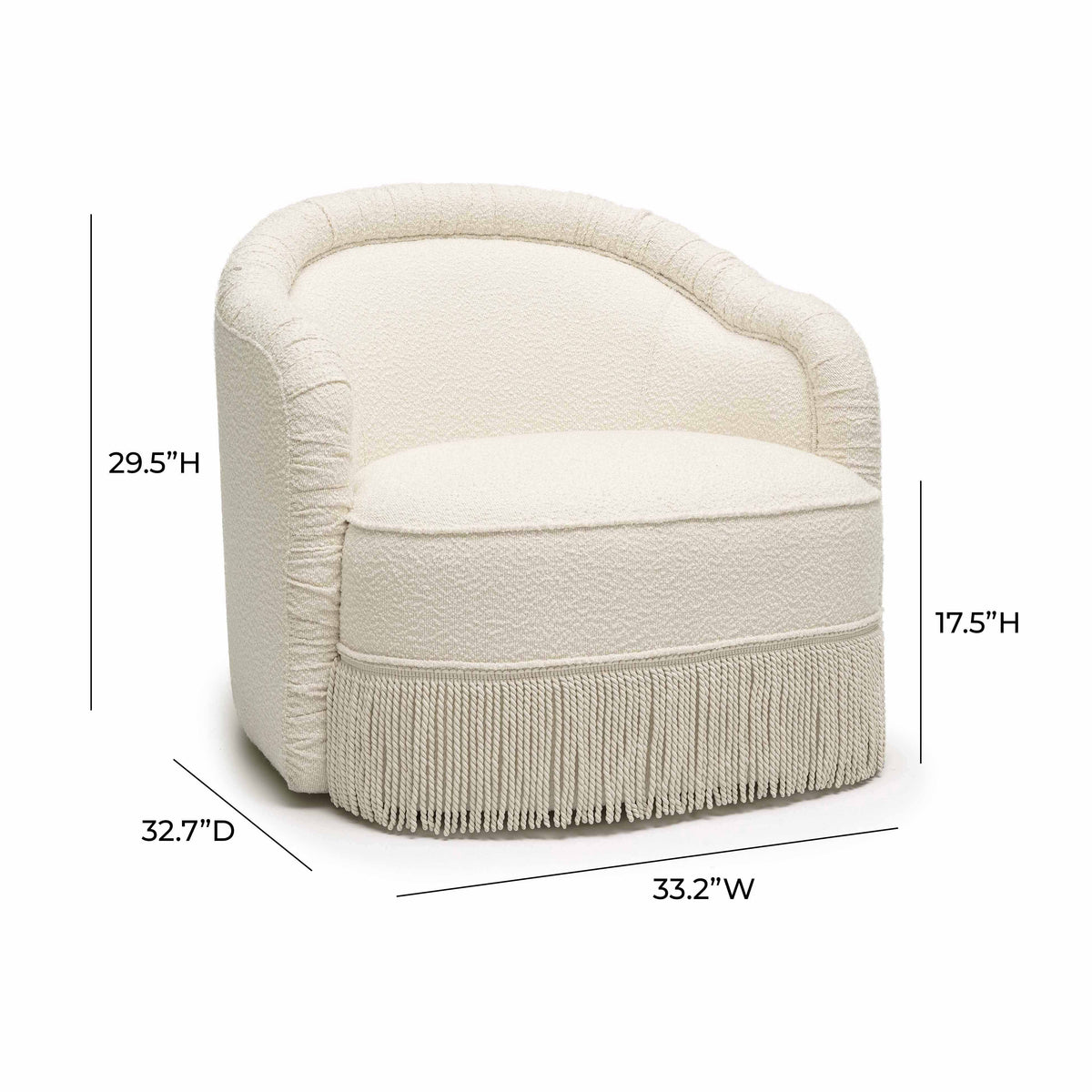 Pamela Tasseled Lounge Accent Chair - View 14