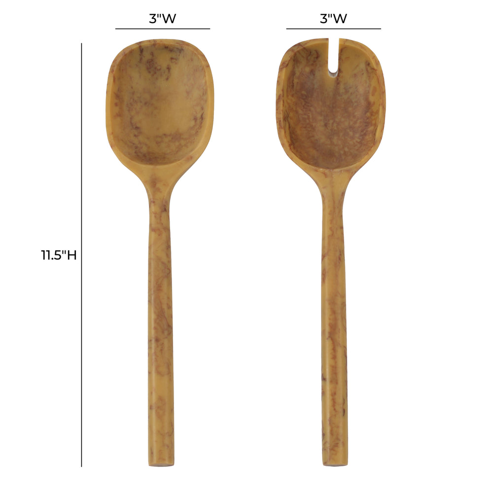 Mera Resin Serving Spoons - Set of 2 dimensions