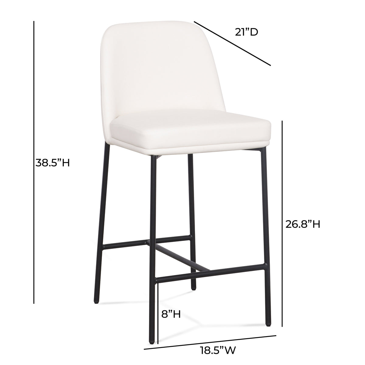 Sydney Performance Vegan Leather Counter Stool - Set of 2 - View 16