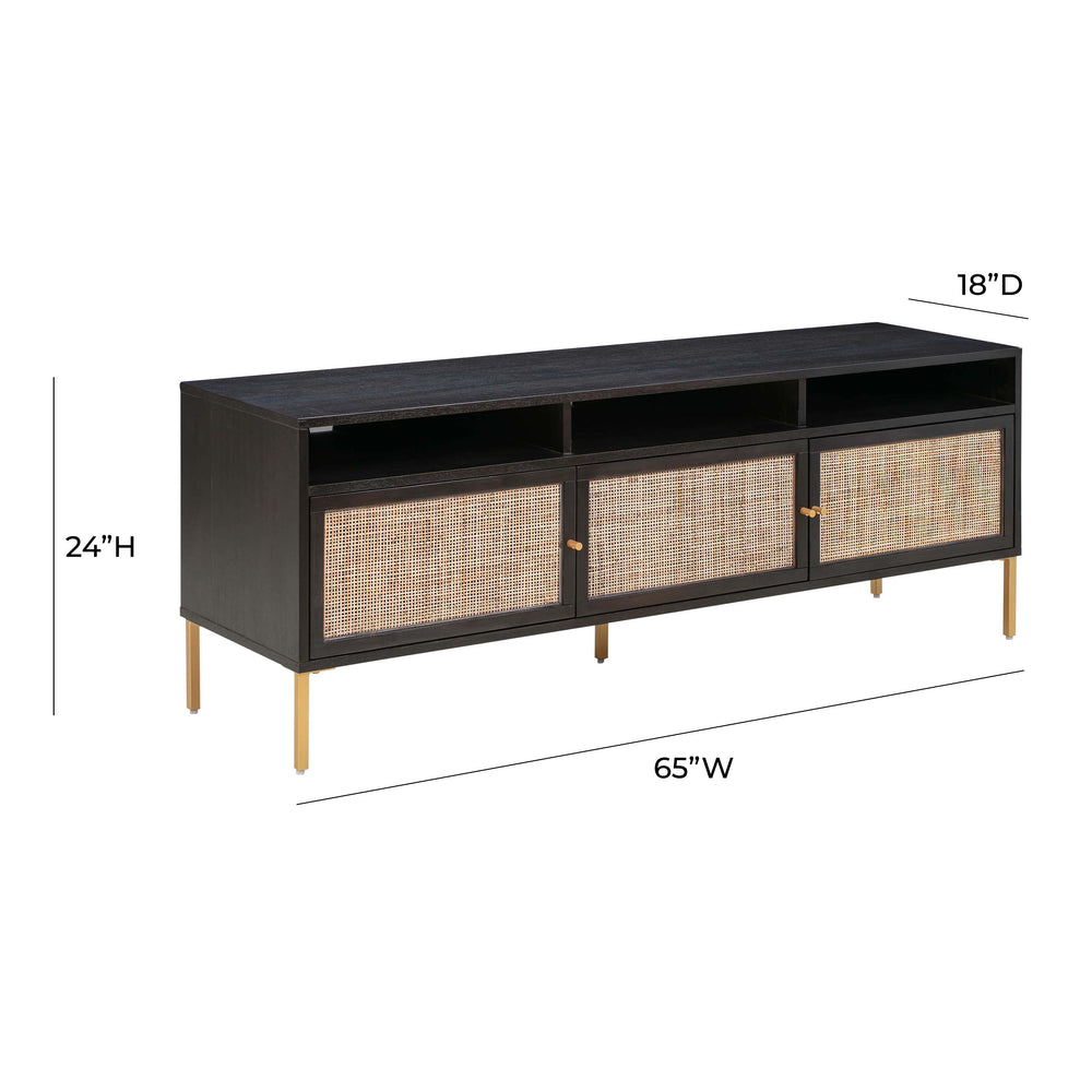 Sierra 65" Cane Media Console dimensions