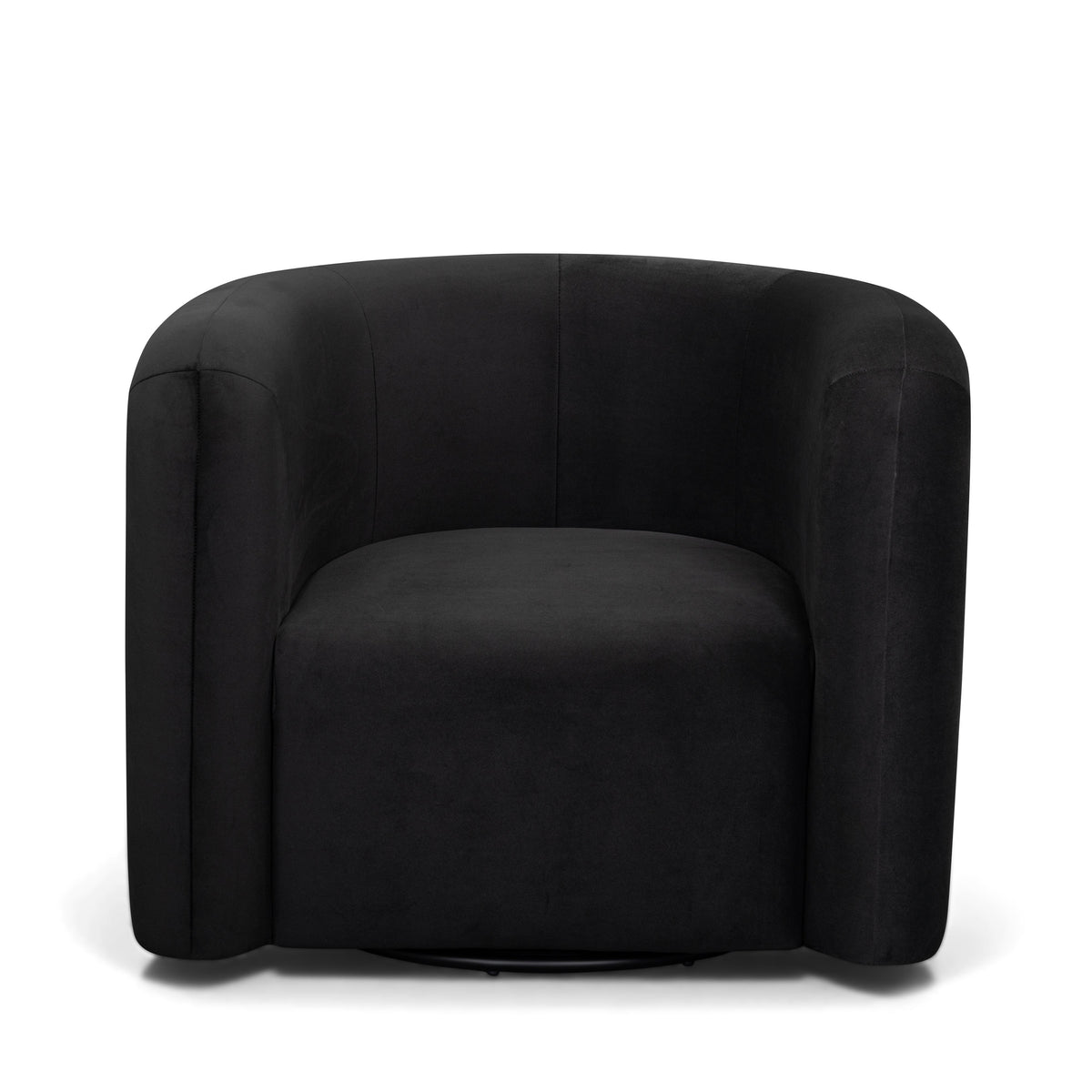 Curves Performance Velvet Swivel Accent Chair - View 3