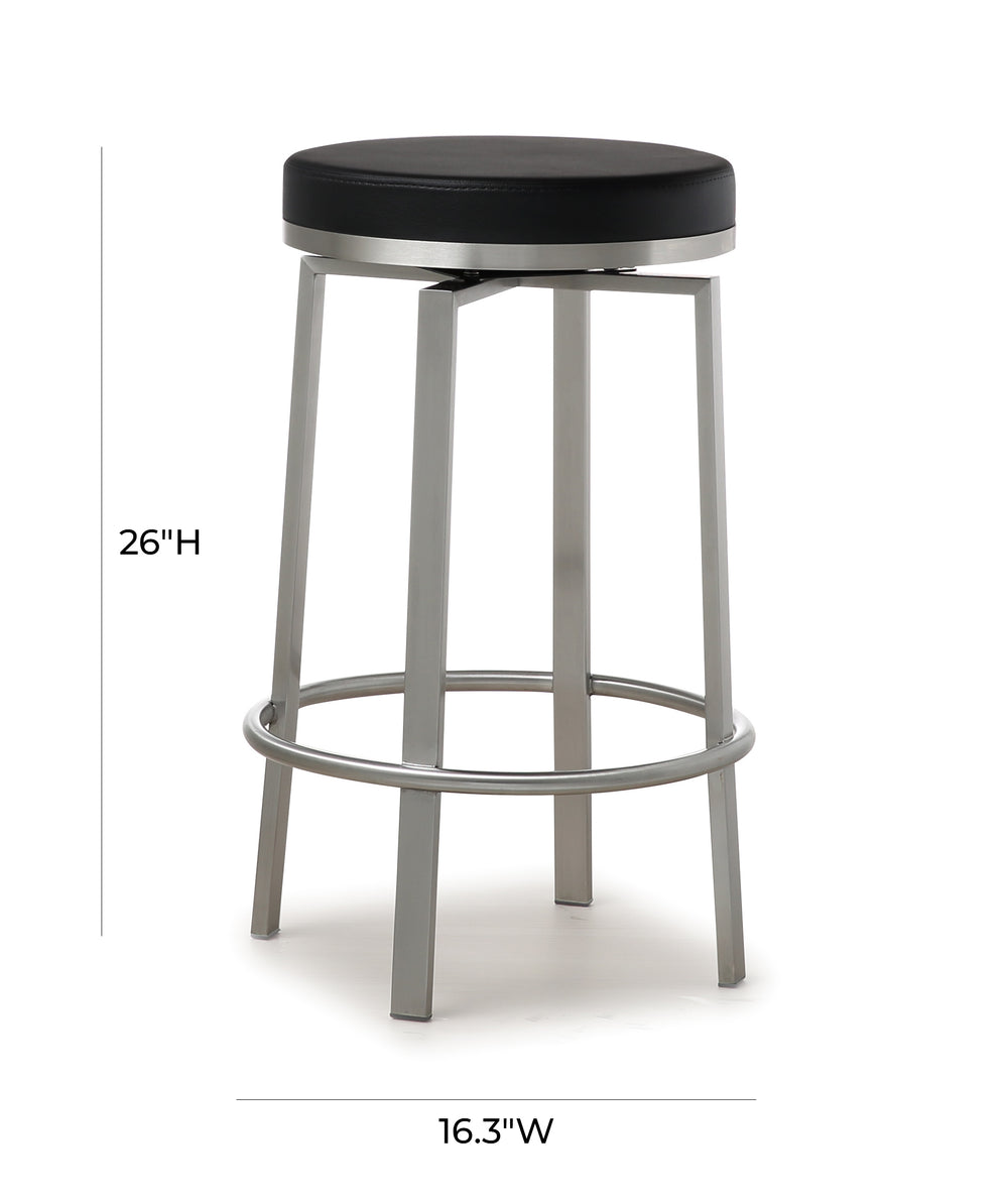 Pratt Performance Vegan Leather Swivel Counter Stool - Set of 2 dimensions