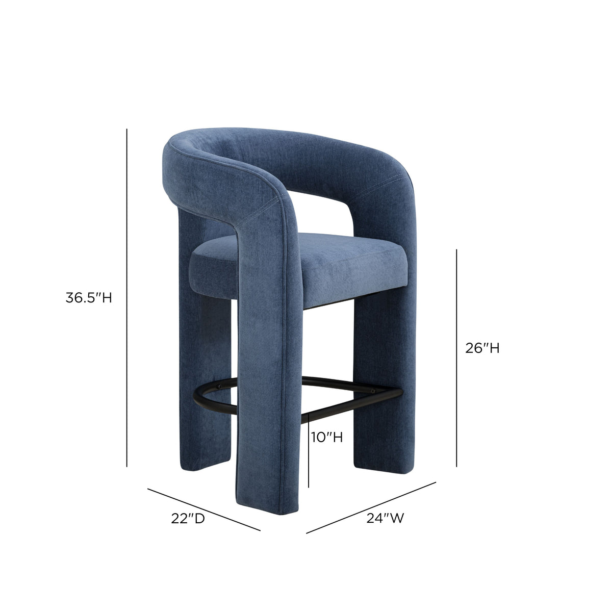 Malone Performance Chenille Stool - View 61