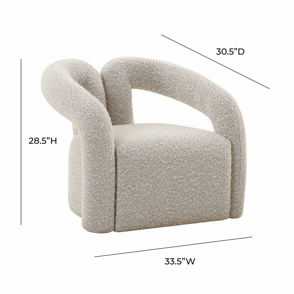 Jenn Speckled Boucle Accent Chair dimensions