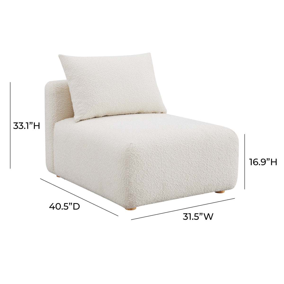 Hangover Modular Armless Chair - View 5