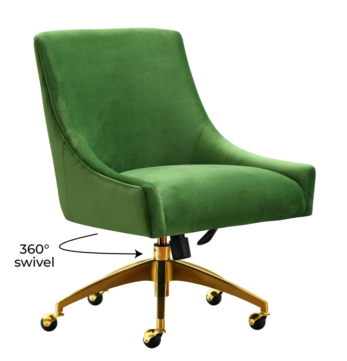 Beatrix Performance Velvet Office Swivel Chair - View 25