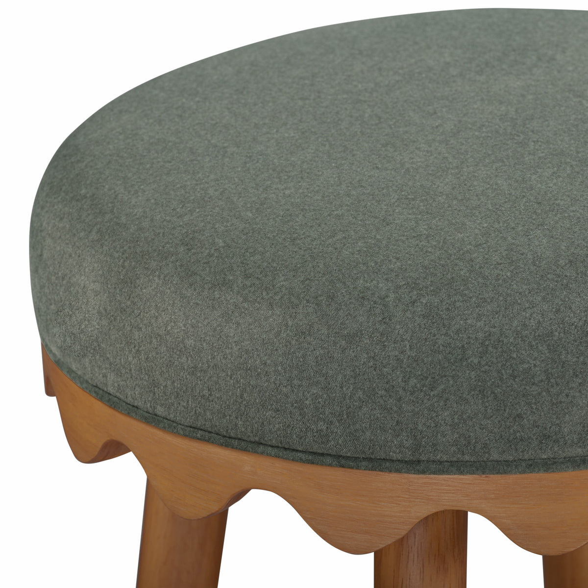 Oodle Performance Vegan Mohair Bar and Counter Stool elegant sculptural design lines