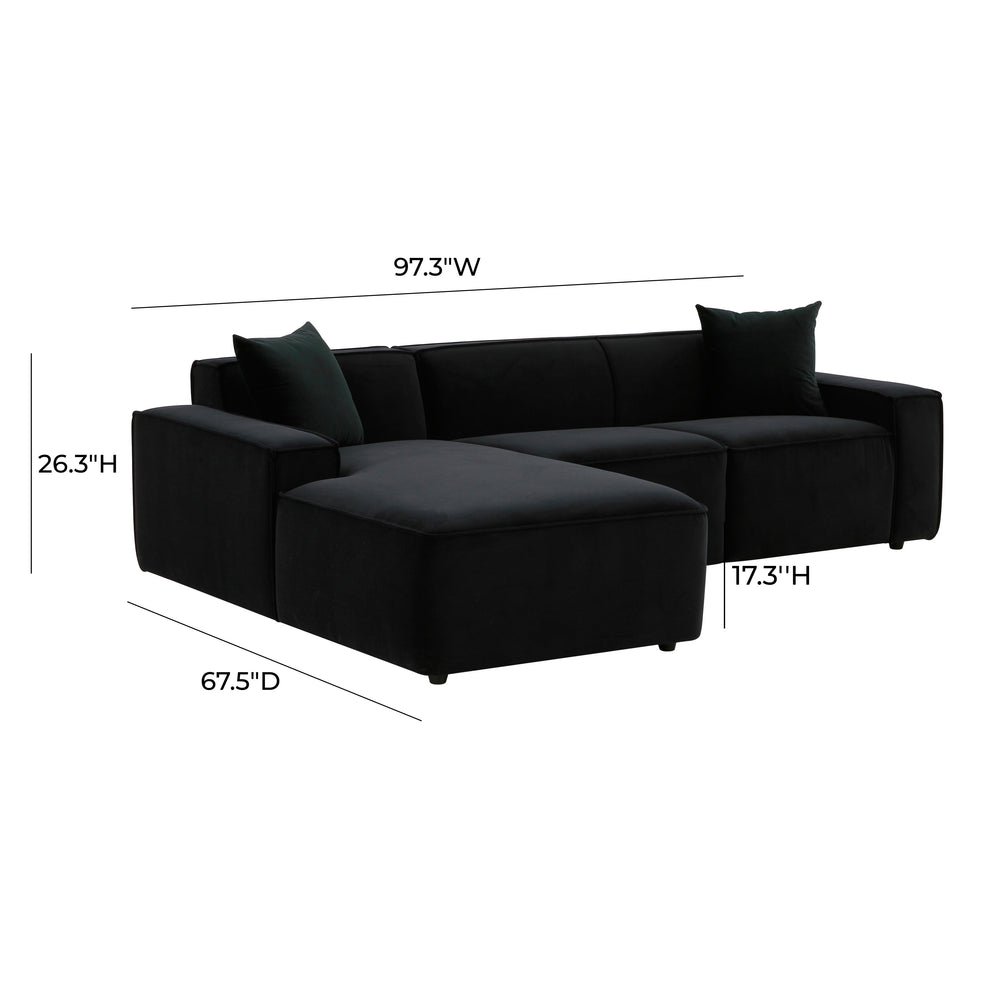 Olafur 2-Piece Upholstered L-Shaped Sectional dimensions