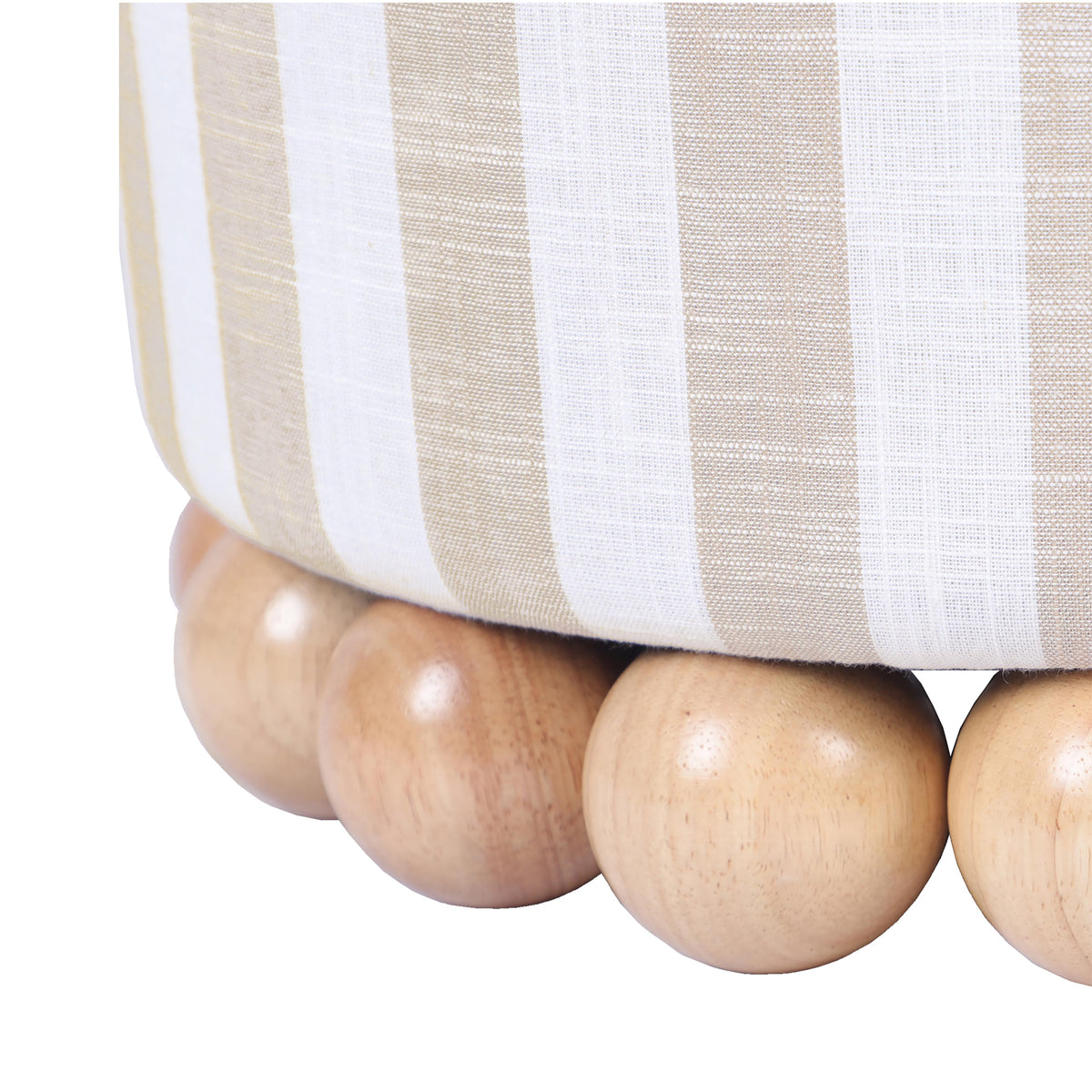Close-up of wood grain on Dex ball foot support