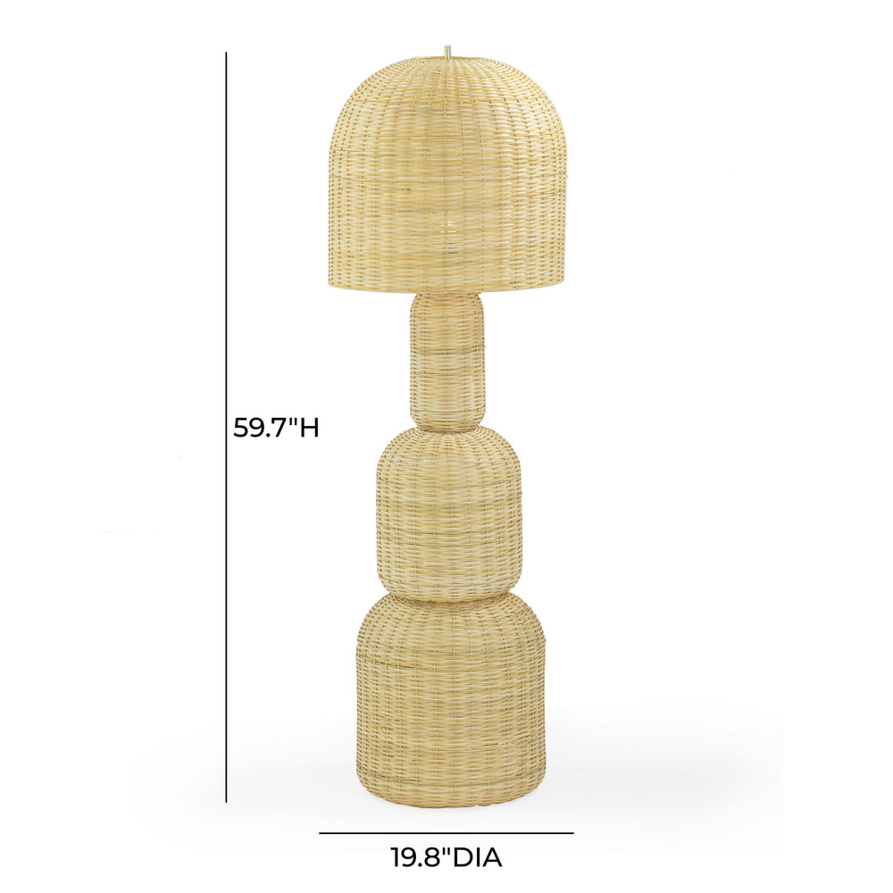 Kootu Natural Rattan Floor Lamp dimensions