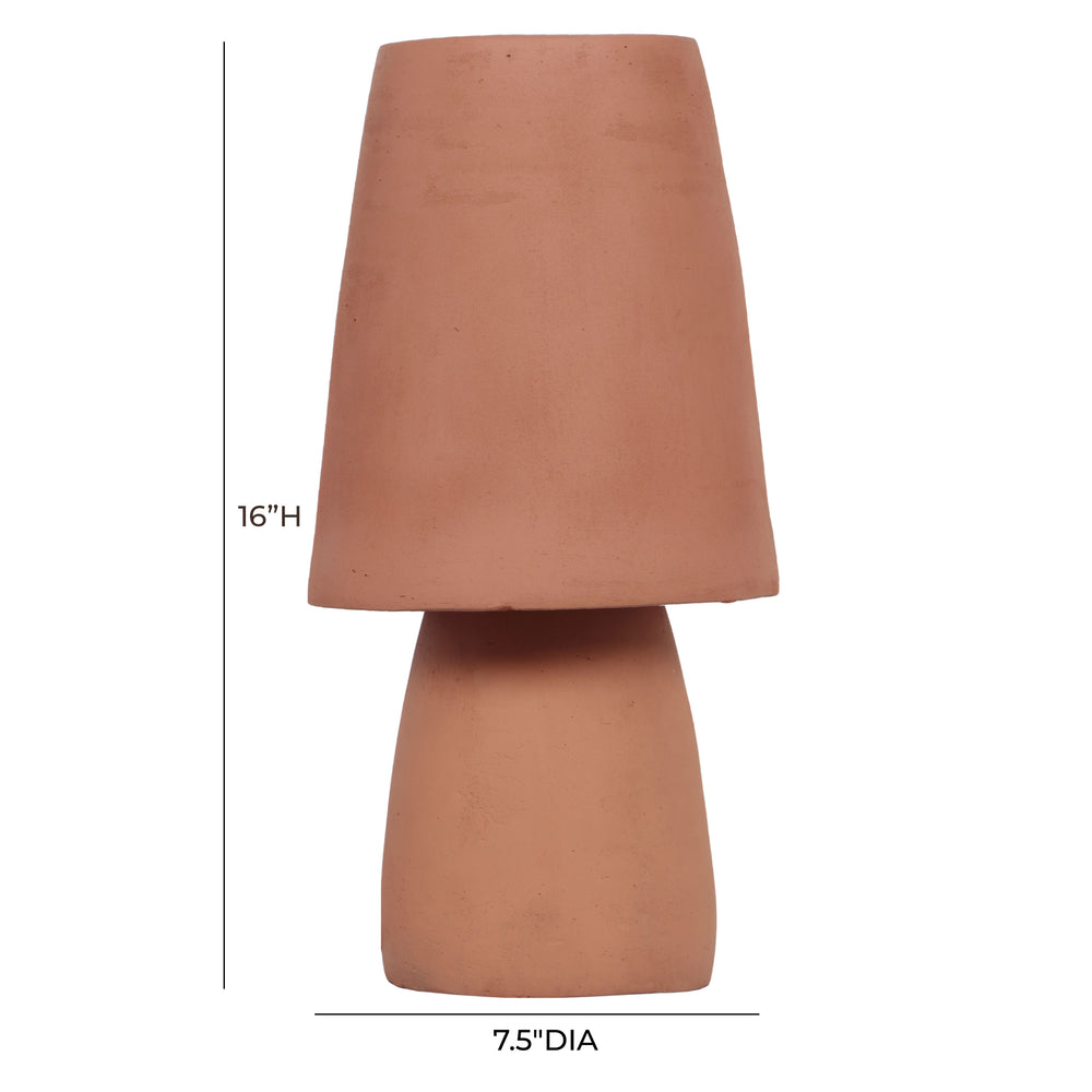 Porcini Terracotta Table Lamp dimensions