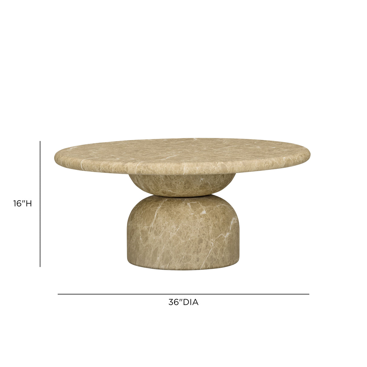 Cynthia 36" Concrete Indoor/Outdoor Coffee Table - View 14