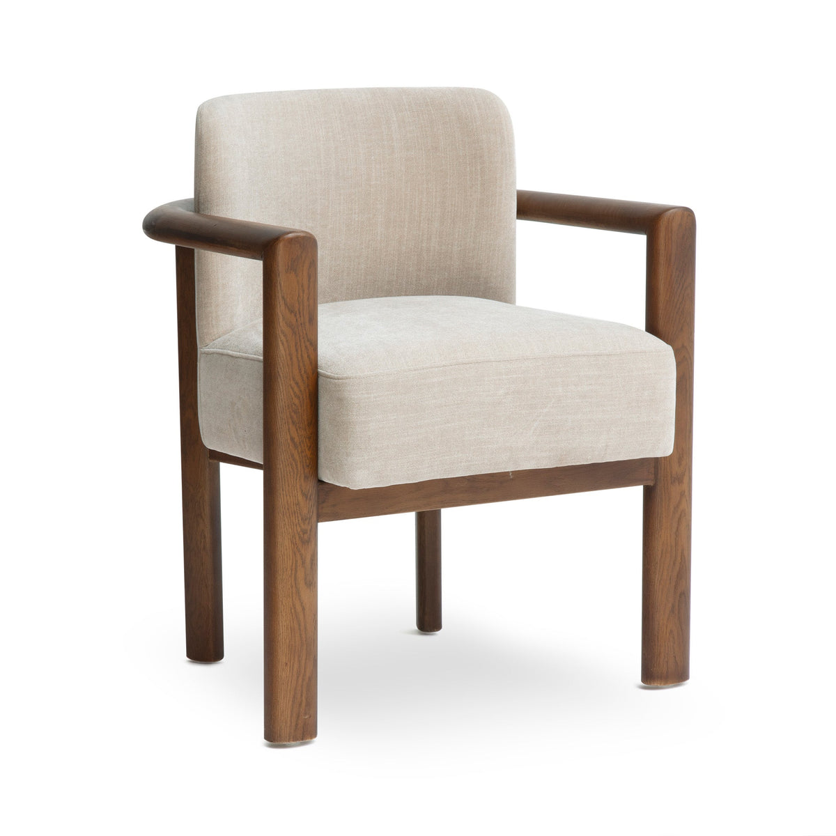 Irma Textured Performance Velvet Dining Chair front perspective view