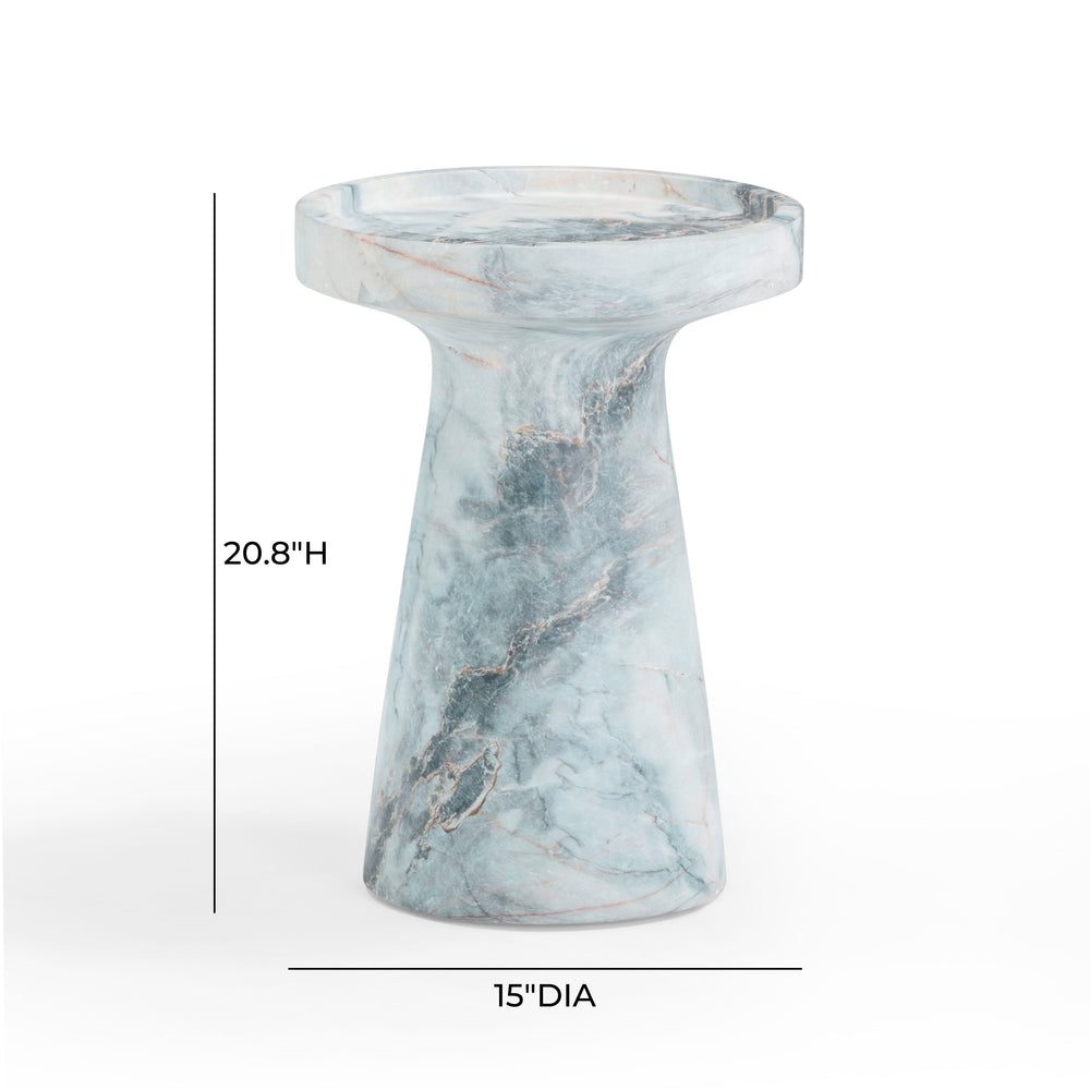 Zara Faux Aegean Marble Indoor / Outdoor Side Table dimensions