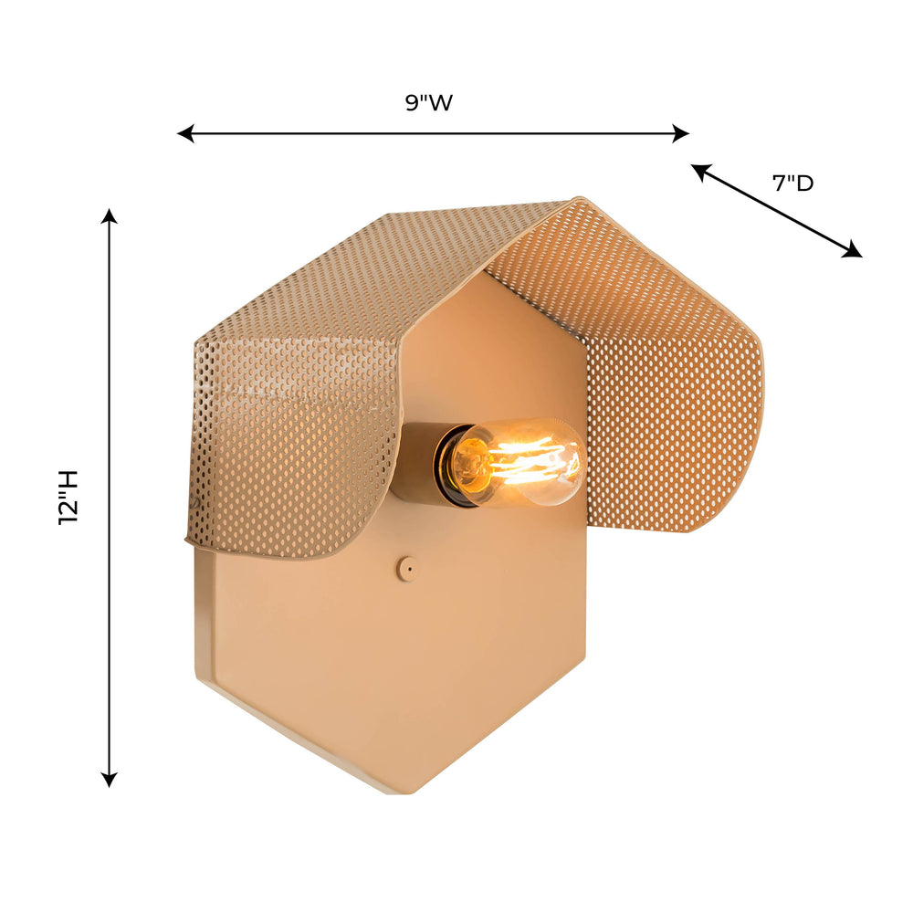 Mokhtar Tan Hexagon Wall Sconce dimensions