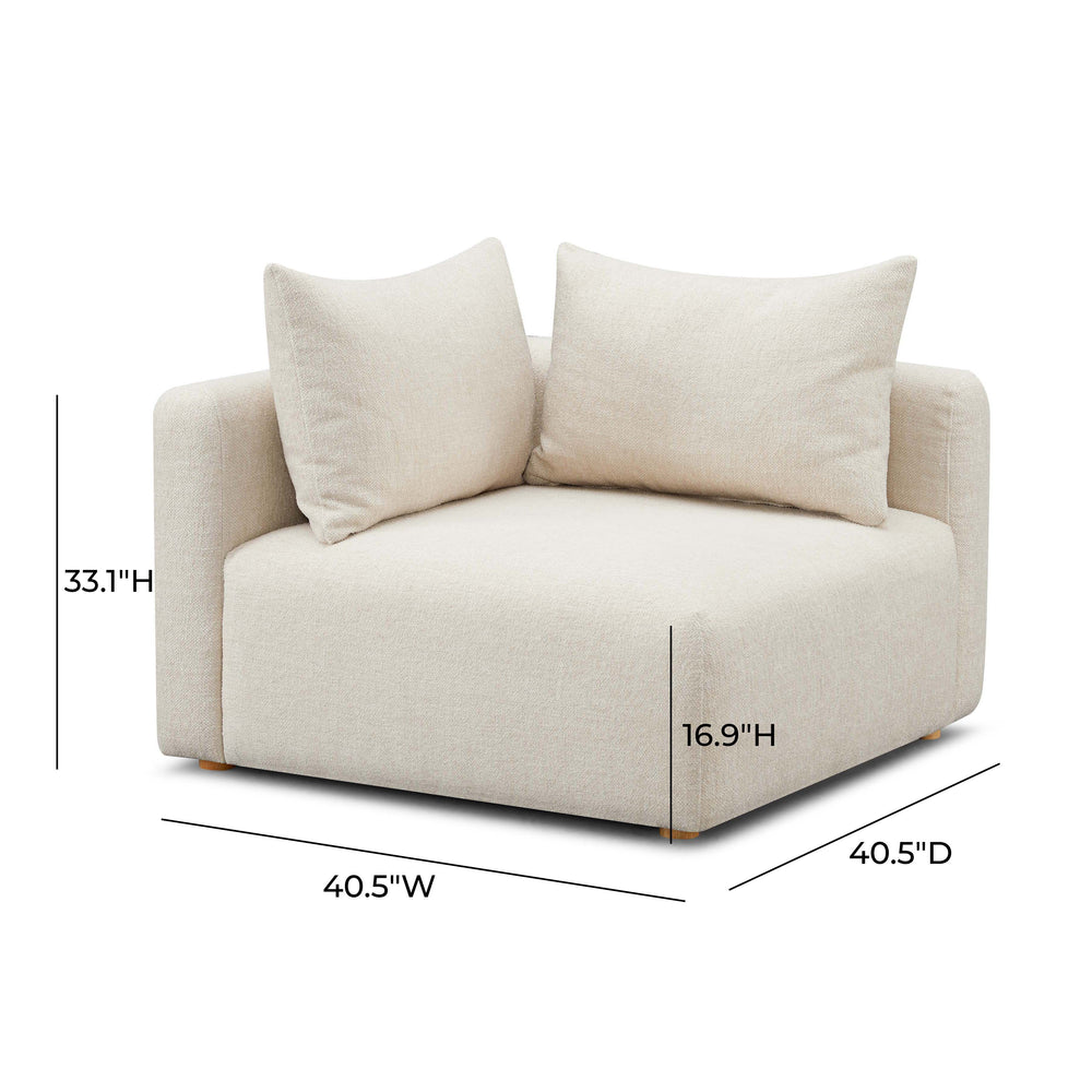 Hangover Heavy Textured Fabric Modular Corner Chair dimensions