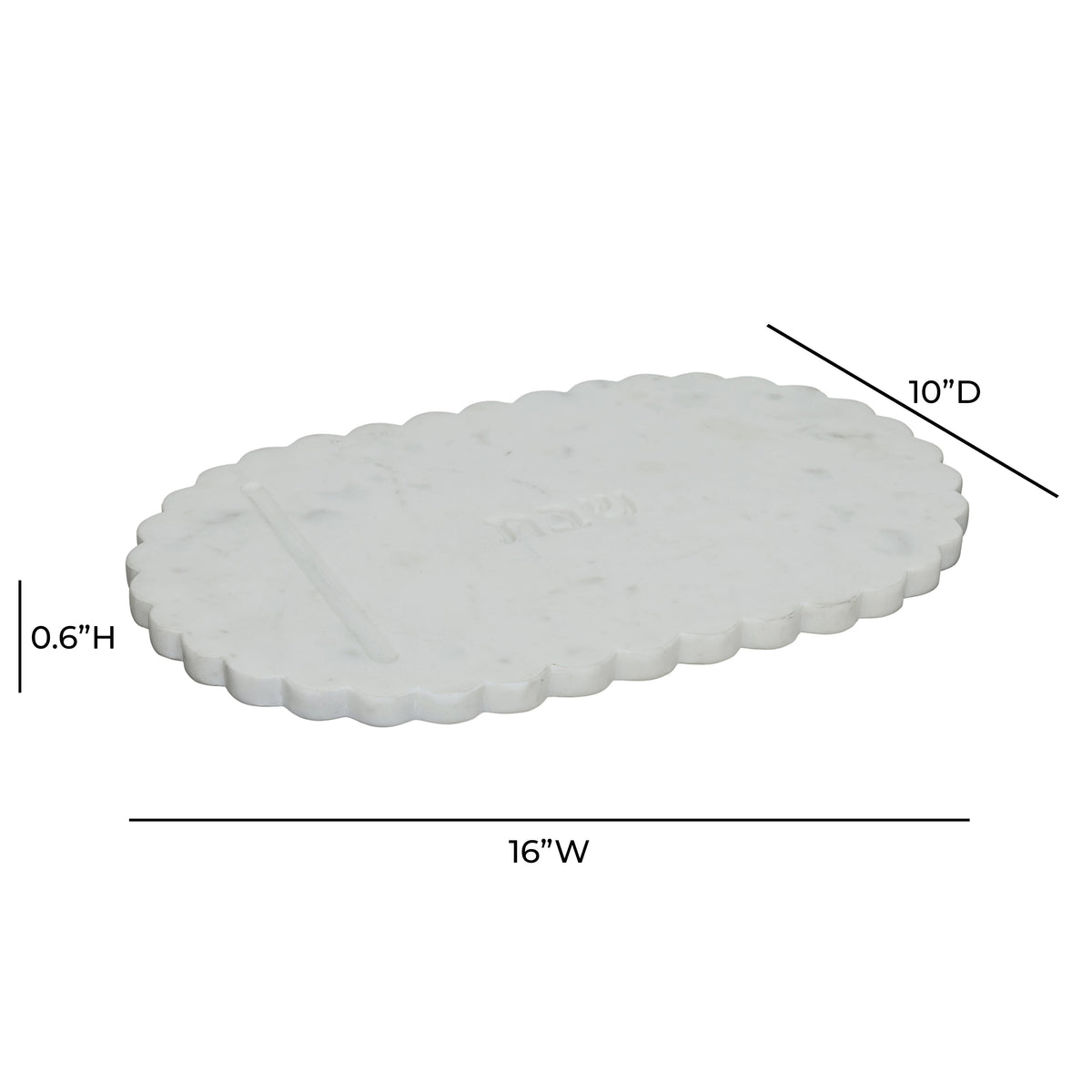 Shabbat Marble Serving Board - View 6