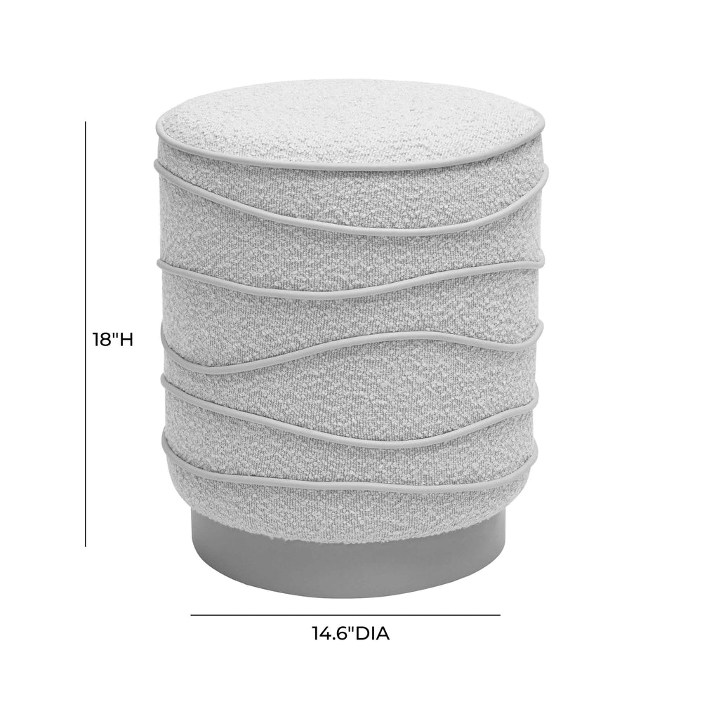 Nero Cream Boucle Ottoman dimensions