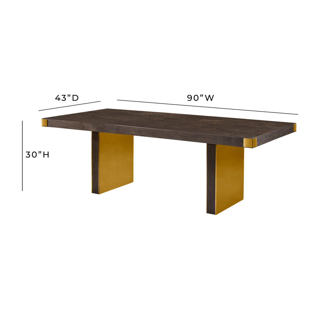 Selena 90" Ash Rectangular Dining Table dimensions