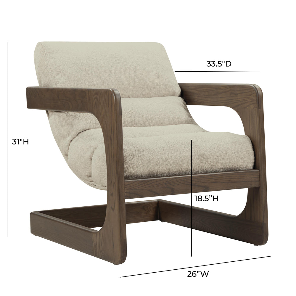 Palma Textured Weave Accent Chair dimensions