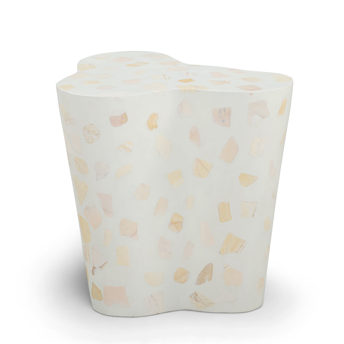 Slab Faux Terrazzo Indoor/Outdoor Side Table - View 7