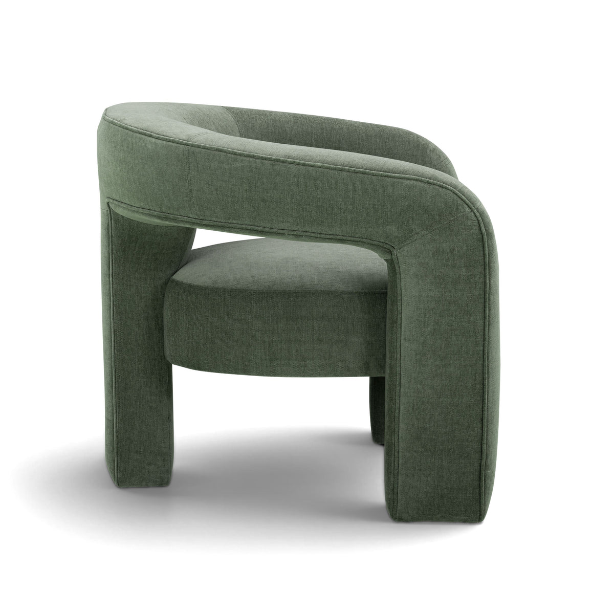 Three quarter side view of Malone Accent Chair in residential interior