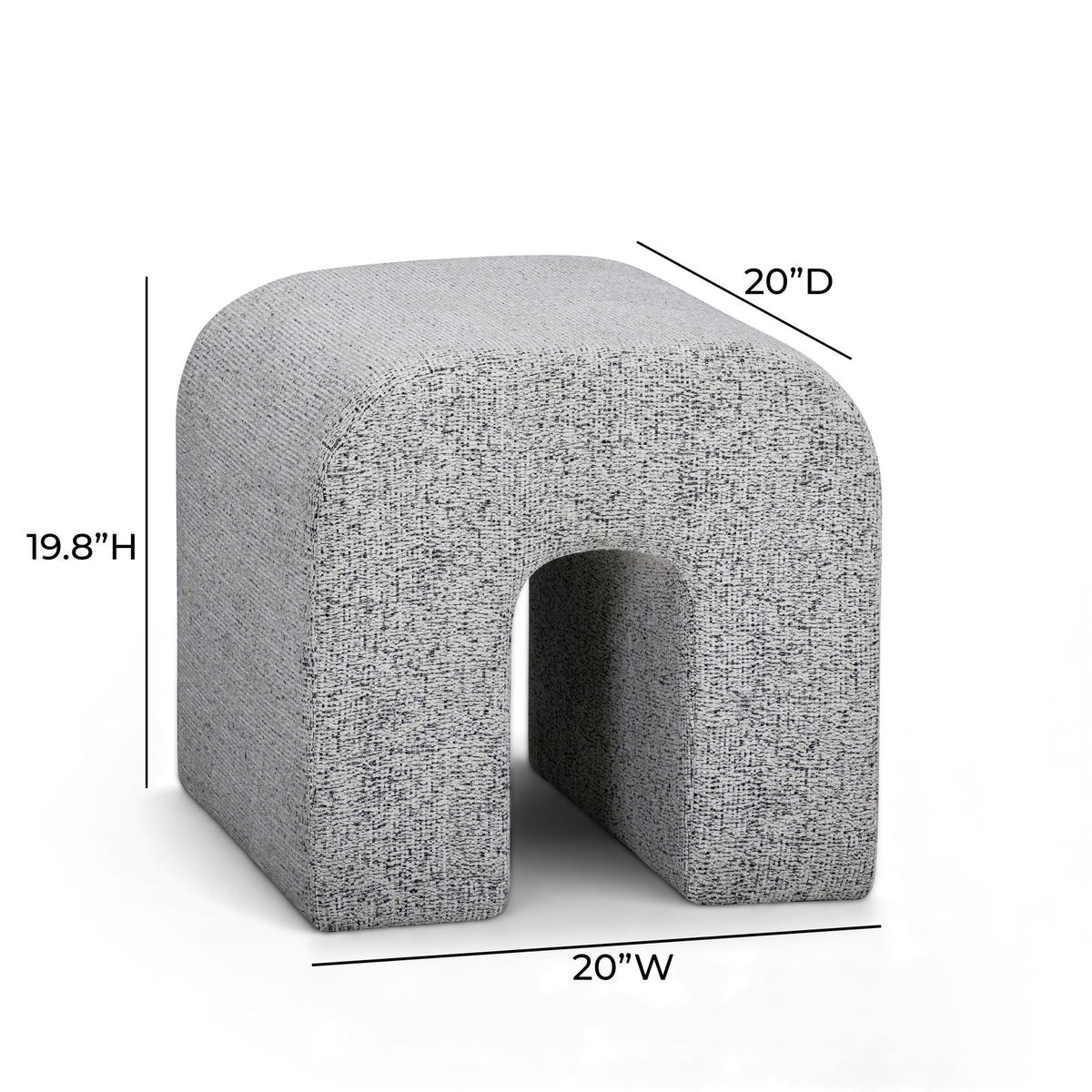 Desi Performance Fabric Ottoman - View 35