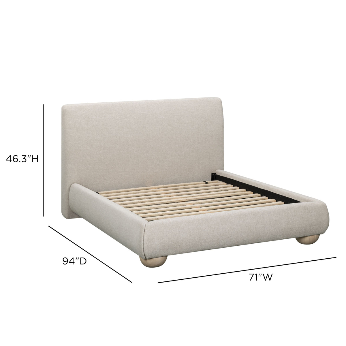 Rayne Textured Fabric Bed - View 9
