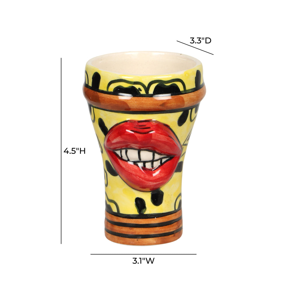 Velma 'Flirty' Ceramic Glasses - Set of 4 dimensions