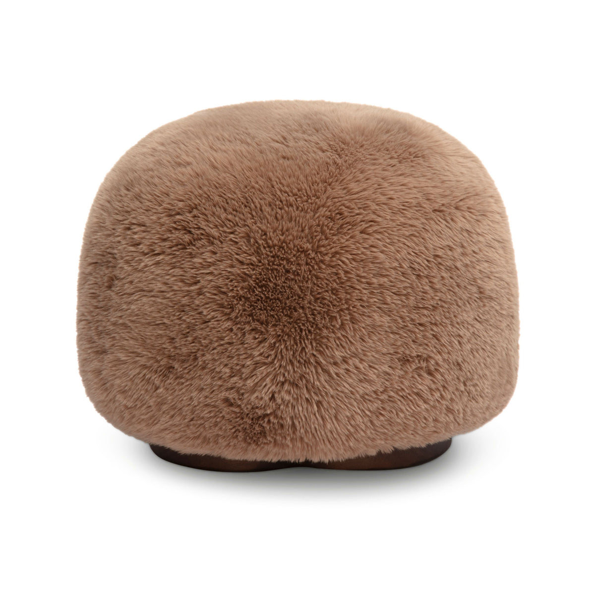Oopa Swivel Ottoman placed in a minimalist modern living room setting