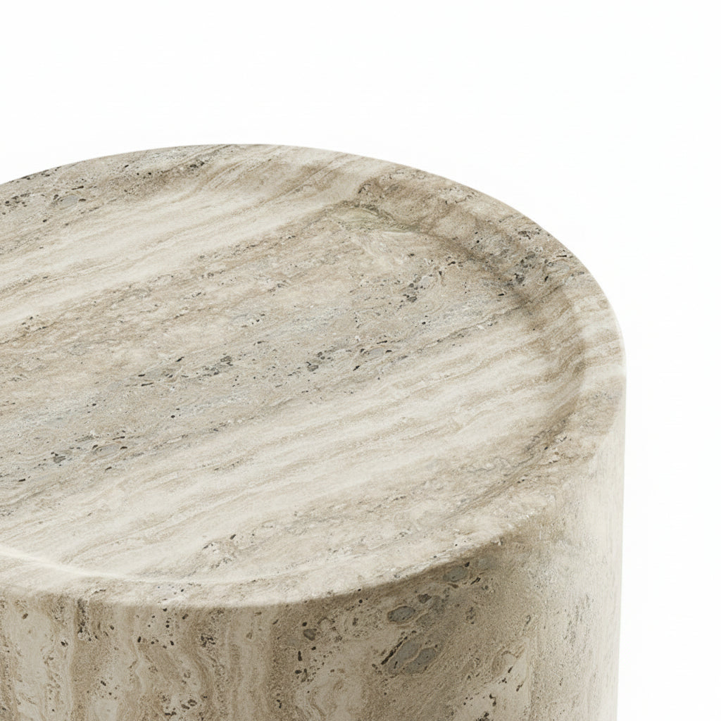 Modern Round Concrete End Table