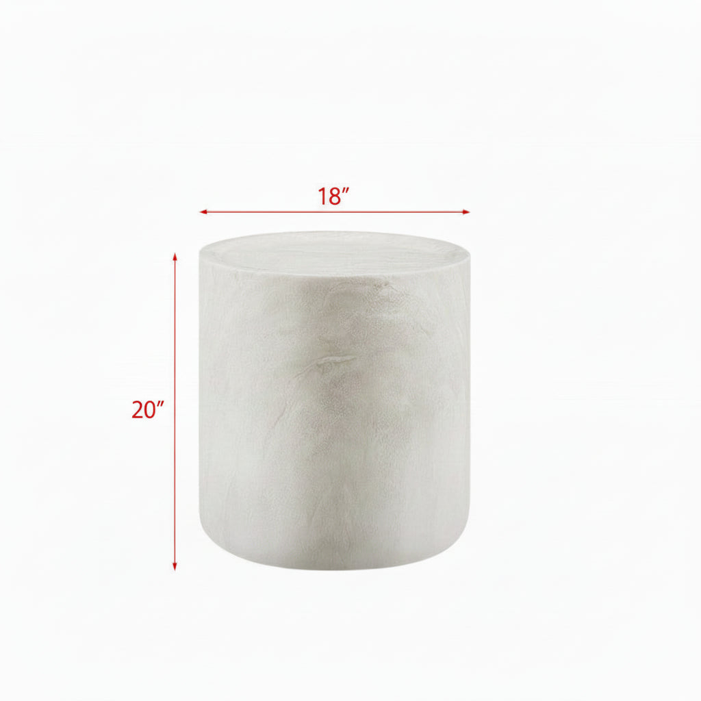 Modern Round Concrete End Table