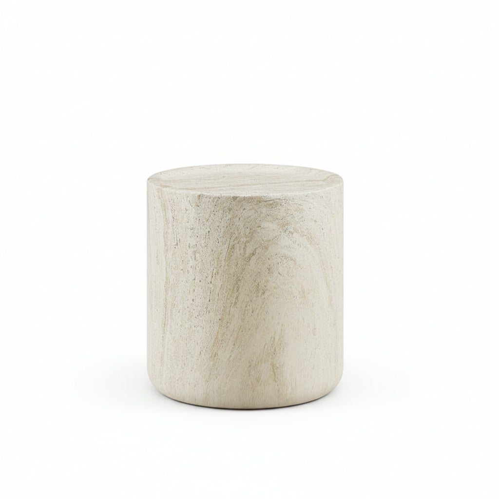 Modern Round Concrete End Table