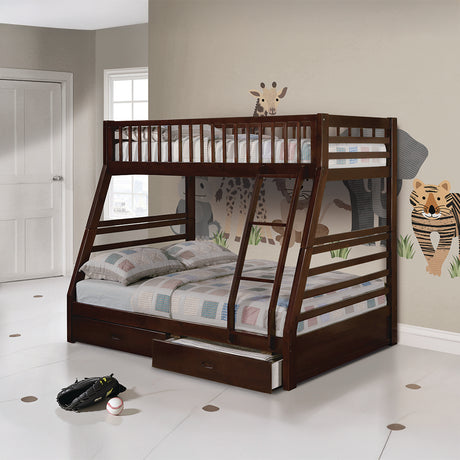 Jason Twin over Full Bunk Bed with 2 Storage Drawers