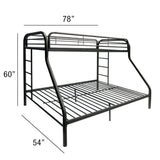 Tritan Metal Bunk Bed with Built-In Side Ladders