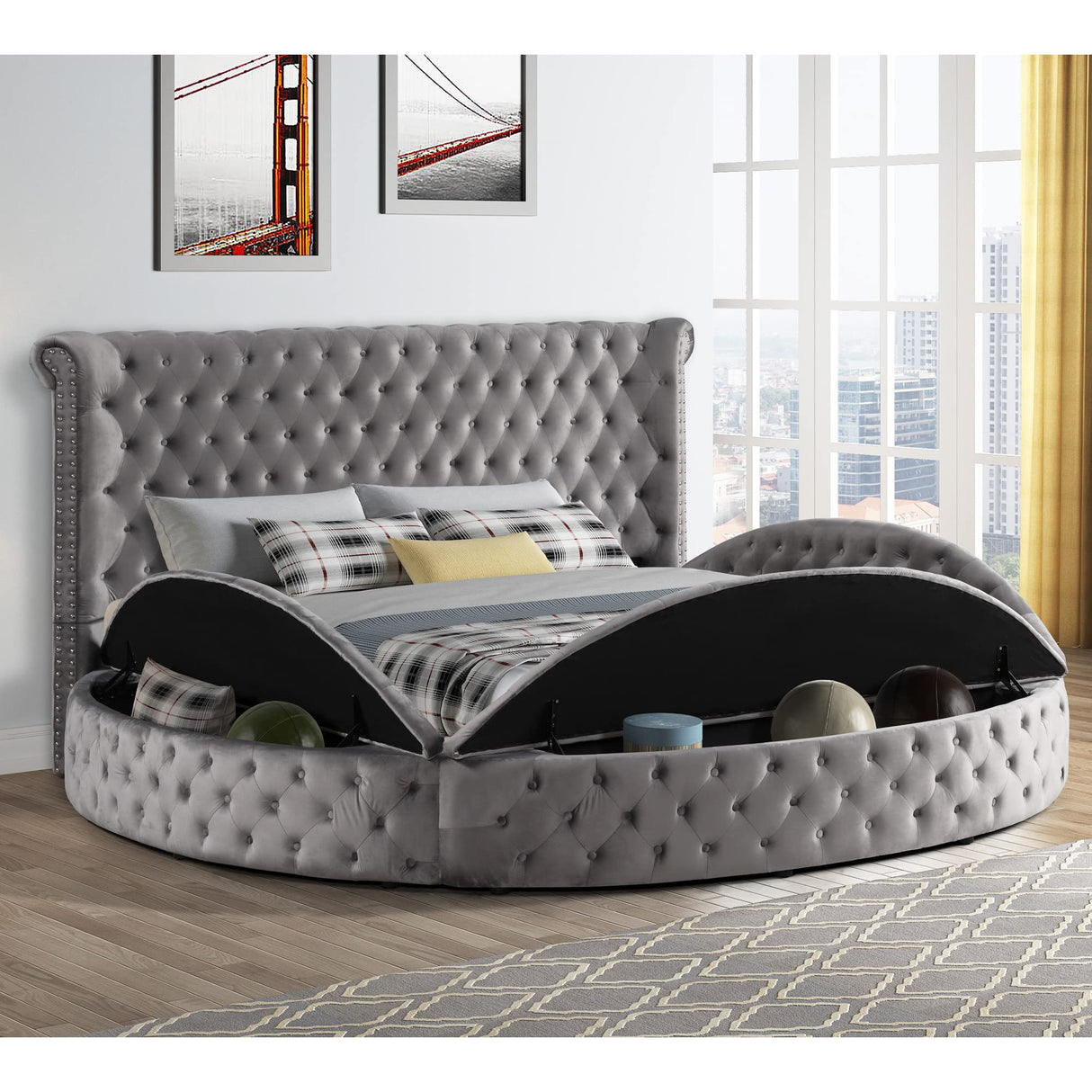 Upholstered Velvet Bed